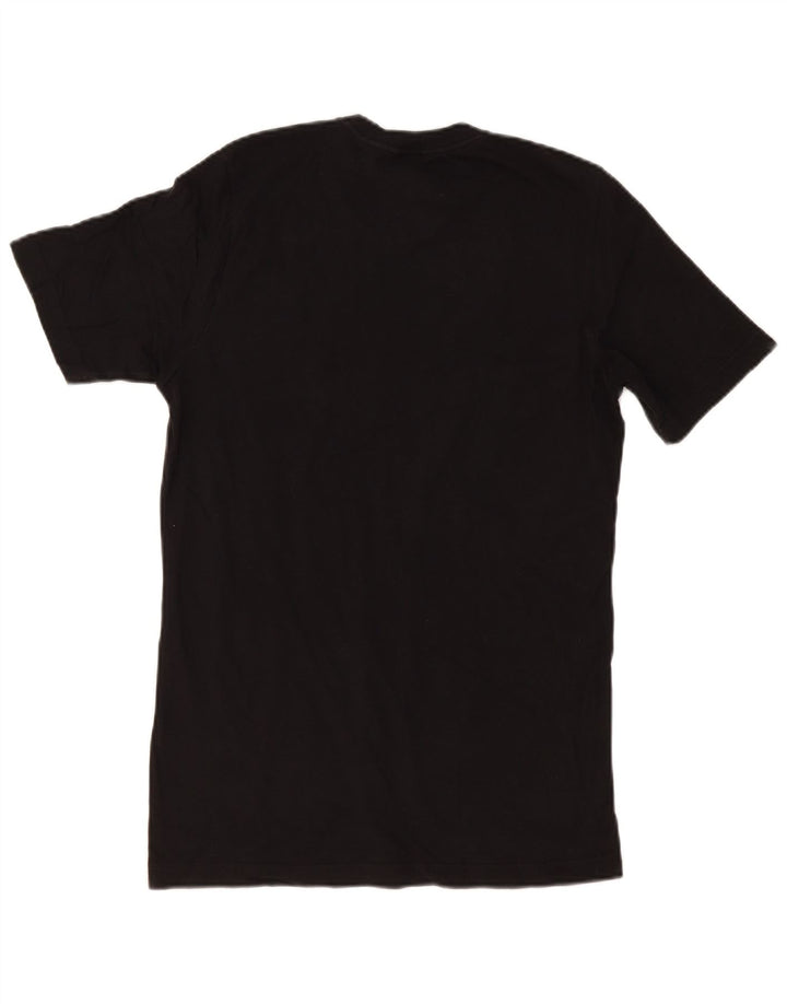 Adidas Mens Graphic T-Shirt Top Pequeno Algodão Preto