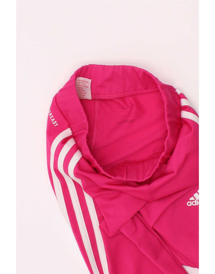 Leggings Adidas Aeroready para meninas 7-8 anos rosa poliéster