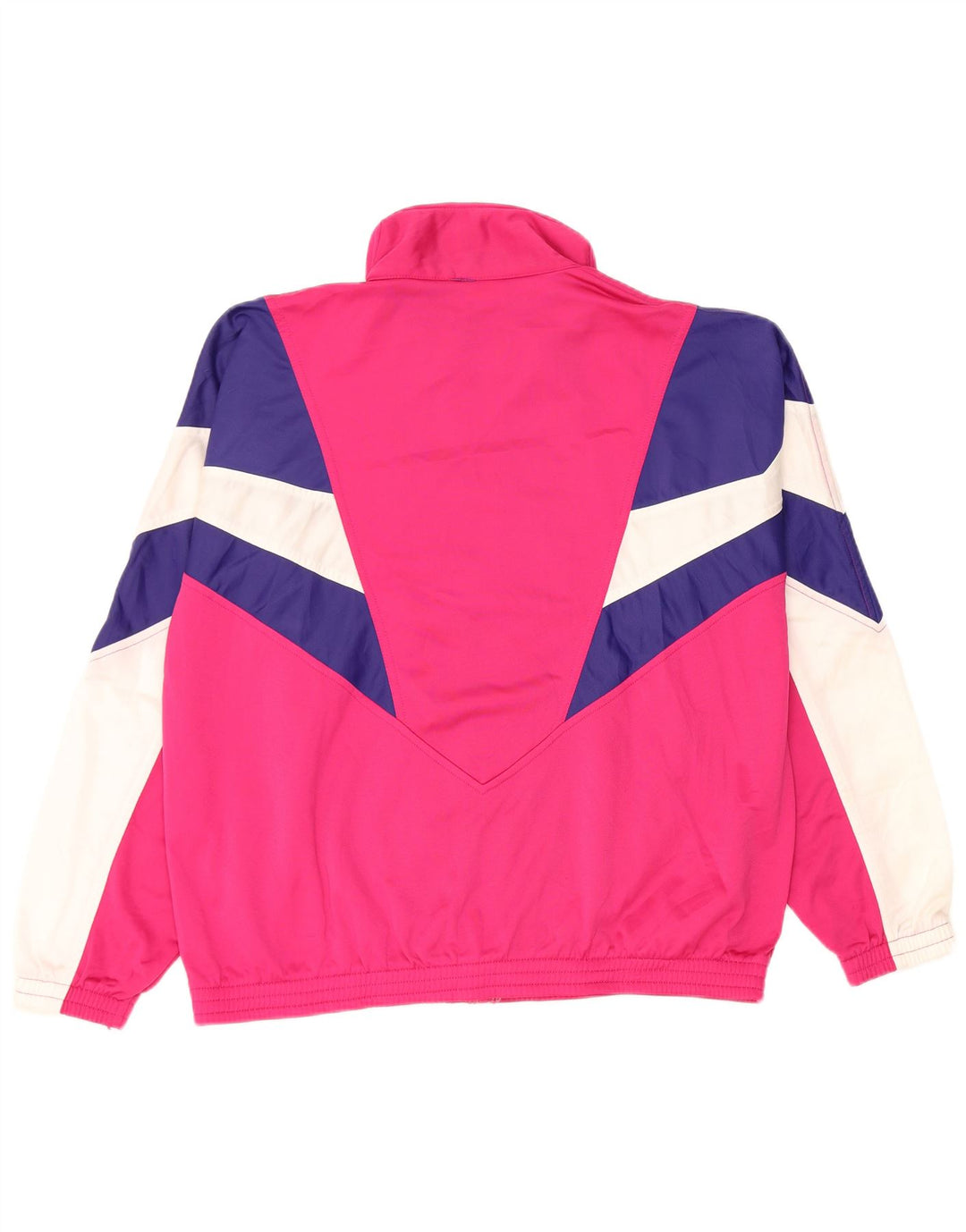 Ellesse Jaqueta feminina de agasalho UK 14 médio rosa colorblock retrô