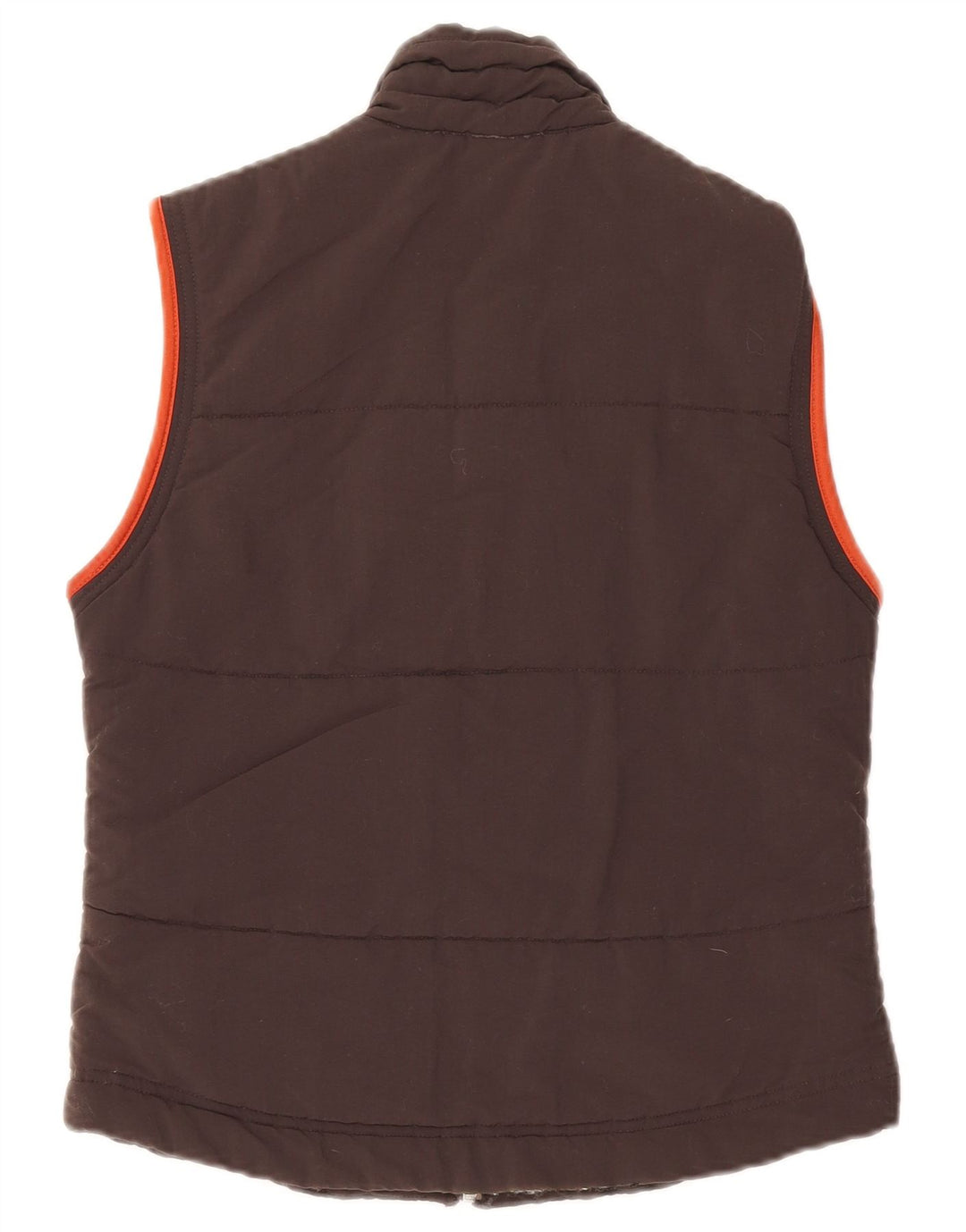 Colete acolchoado feminino Adidas UK 10 pequeno marrom poliamida