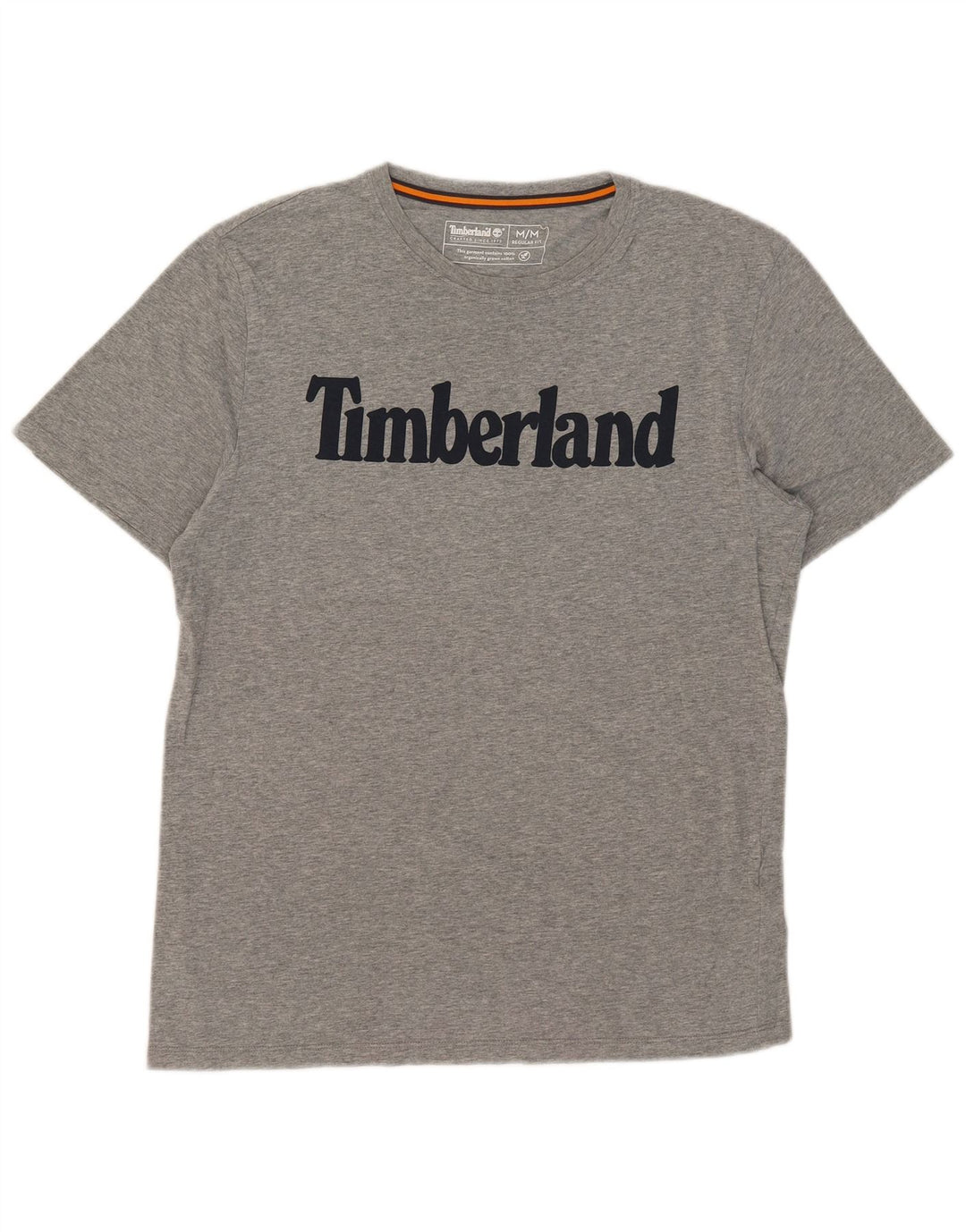 Camiseta masculina Timberland Regular Fit Graphic Top cinza médio algodão