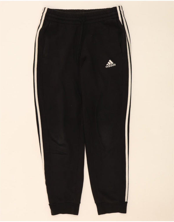 Adidas Womens Tracksuit Calças Joggers UK 14 Médio Algodão Preto