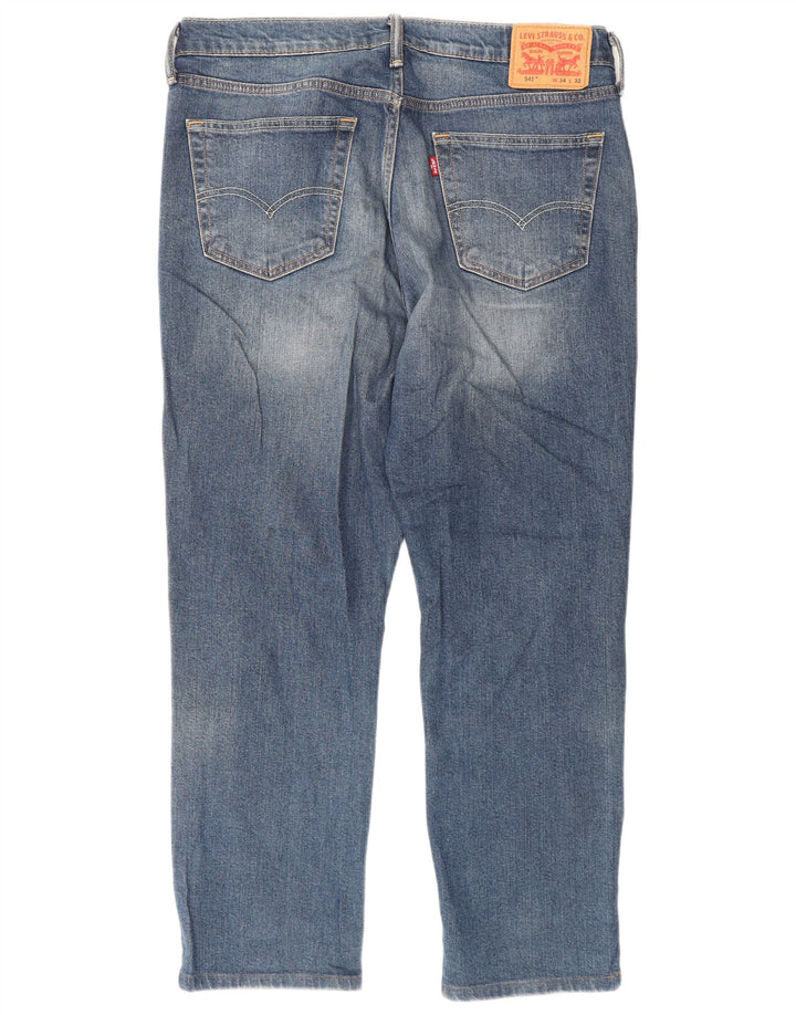Levi's Masculino 541 Athletic Straight Jeans W34 L32 Azul Algodão