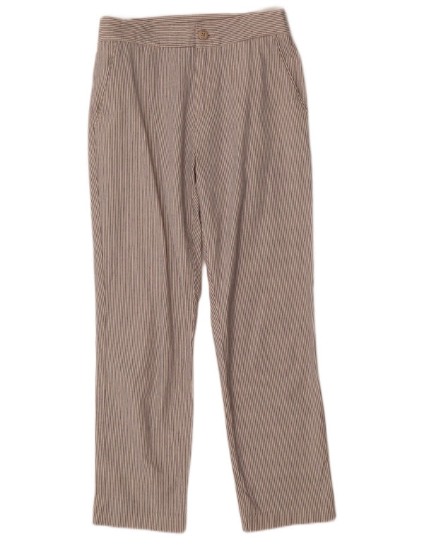 Calça chino feminina Zara de cintura alta EU 36 XS W26 L27 risca de giz azul