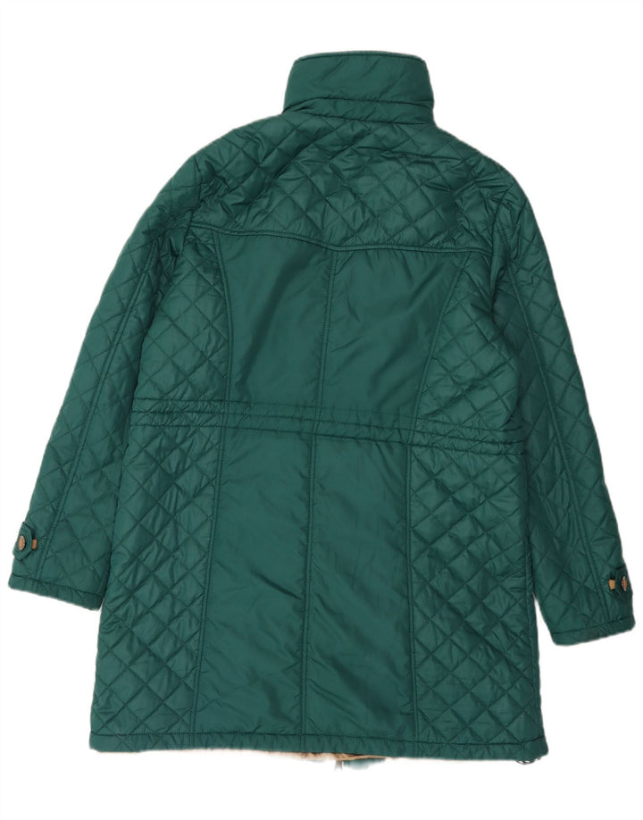 Casaco corta-vento acolchoado feminino Paco Boutique UK 16 poliéster verde grande