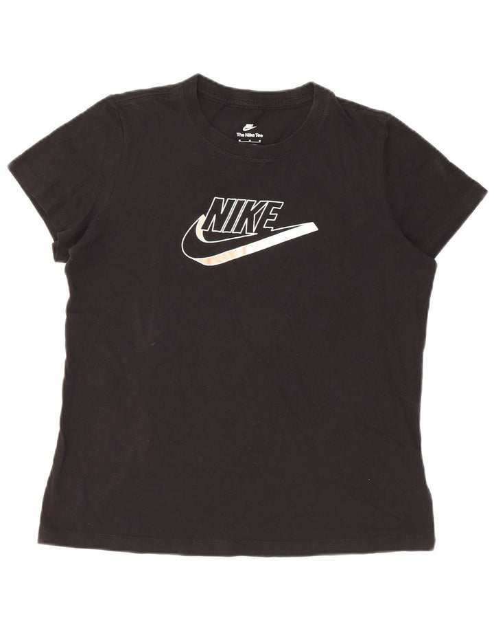 Camiseta Nike Feminina Graphic Top UK 14 Médio Algodão Preto
