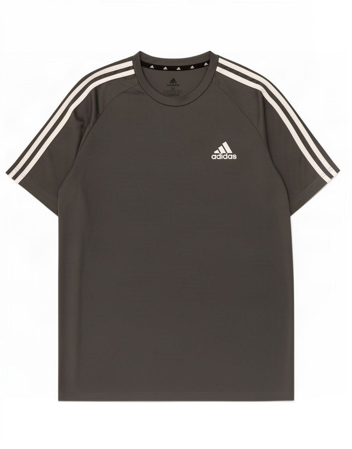 Adidas Mens Aeroready Camiseta Top Cinza Médio Poliéster