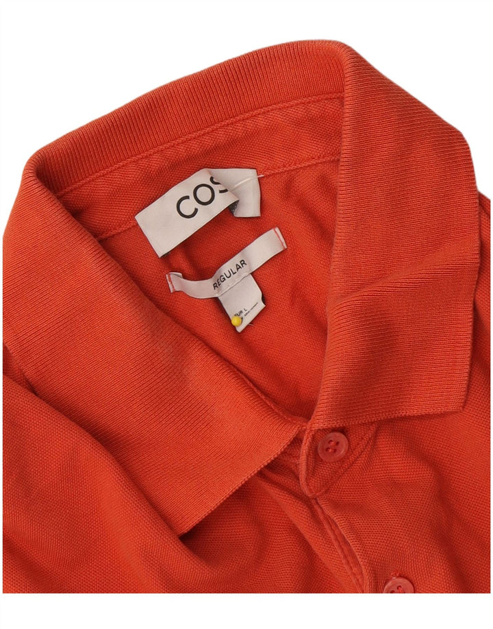 Camisa polo masculina regular Cos grande laranja