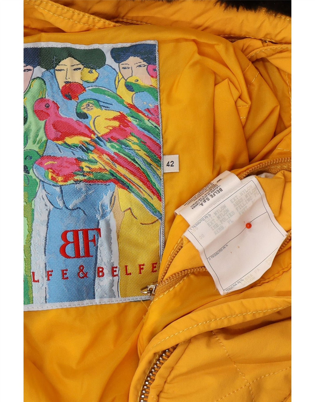 BELFE & BELFE Womens Ski Jumpsuit IT 42 Medium  Yellow Nylon