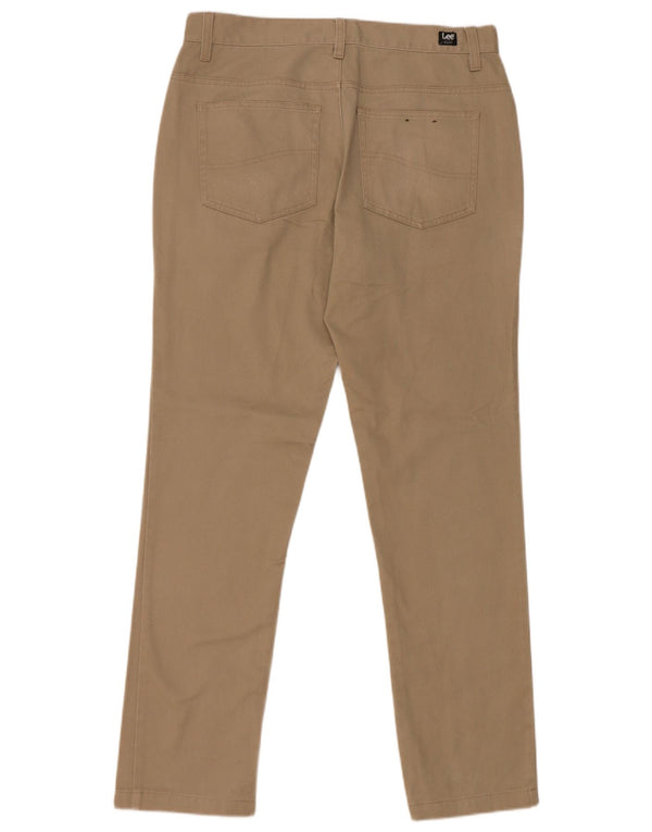 Lee Mens Slim Calça Casual W32 L32 Algodão Bege