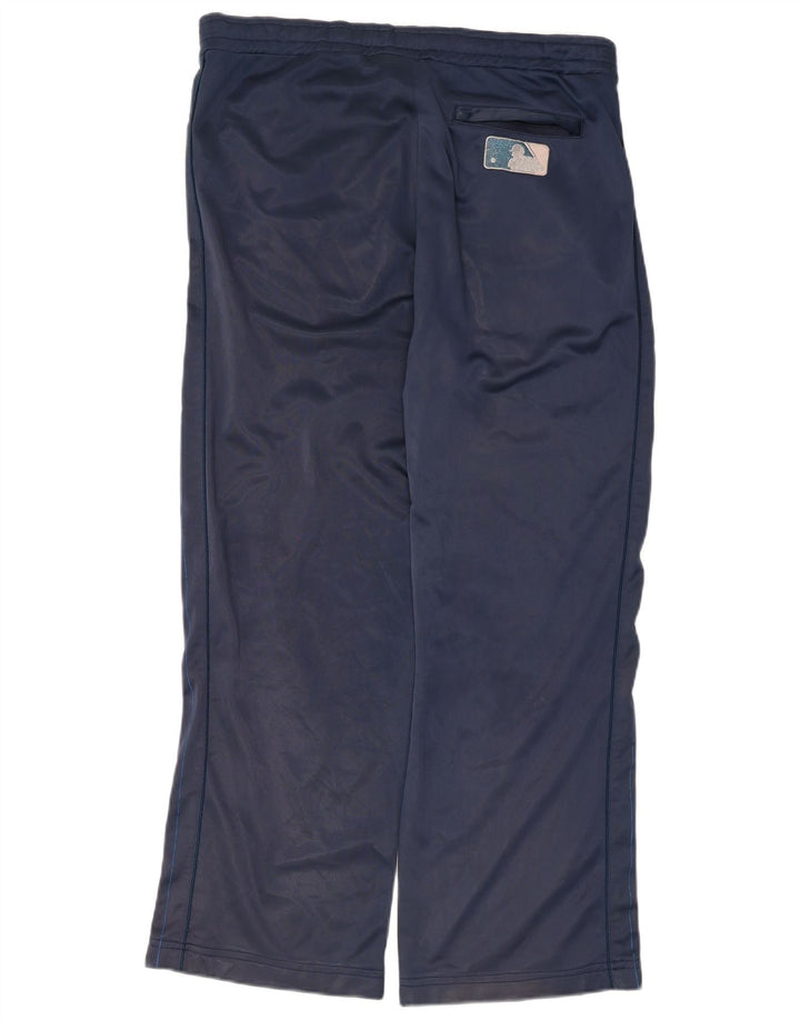 Majestic Mens Cooperstown Graphic Calça de treino XL azul marinho poliéster