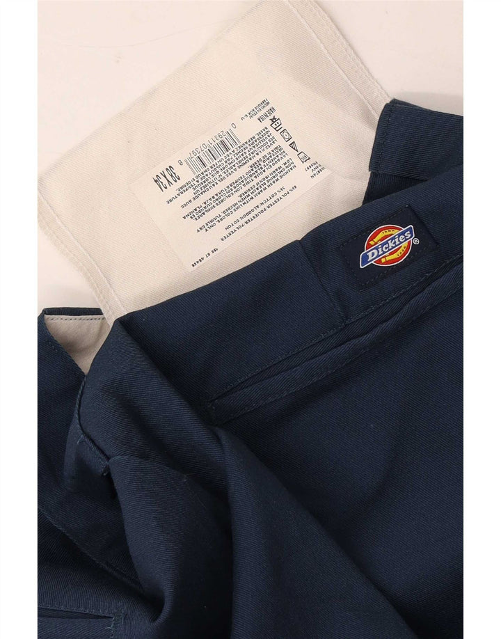 Calças Chino retas masculinas Dickies W38 L34 poliéster azul marinho