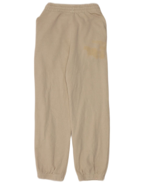 Calça de treino feminina Zara Joggers UK 10 pequeno algodão bege