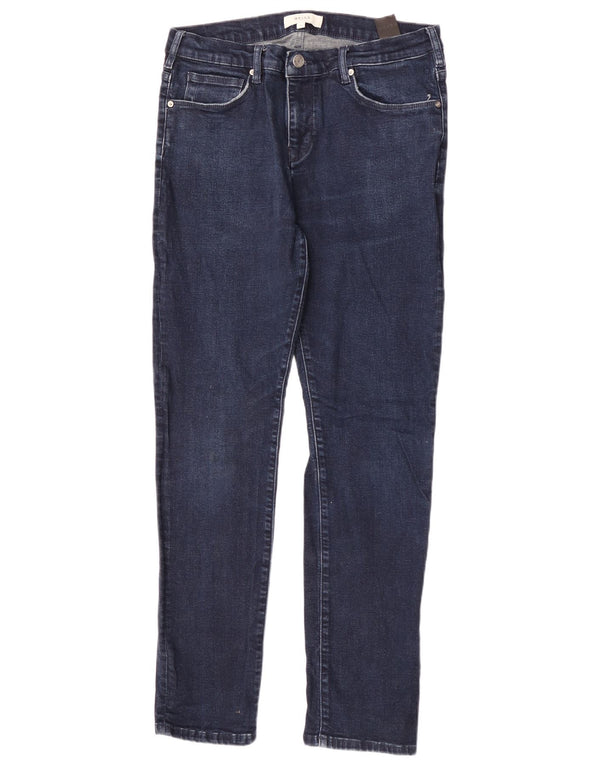 Reiss Mens Slim Jeans W34 L30 Azul Marinho Algodão