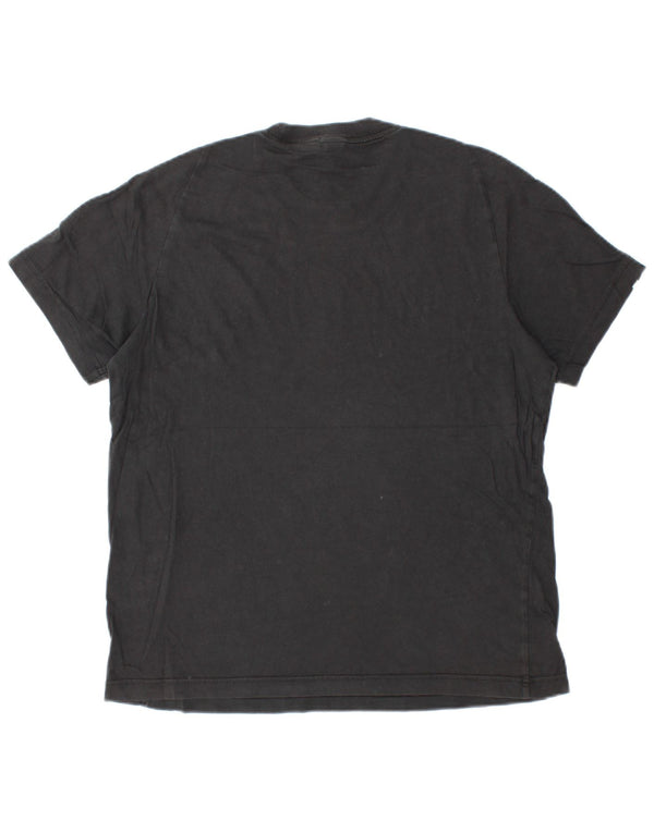 Adidas Mens Camiseta Top Médio Algodão Preto