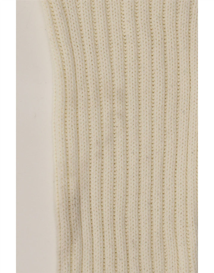 Zara Suéter feminino cropped oversized com gola redonda Reino Unido 10 pequeno branco