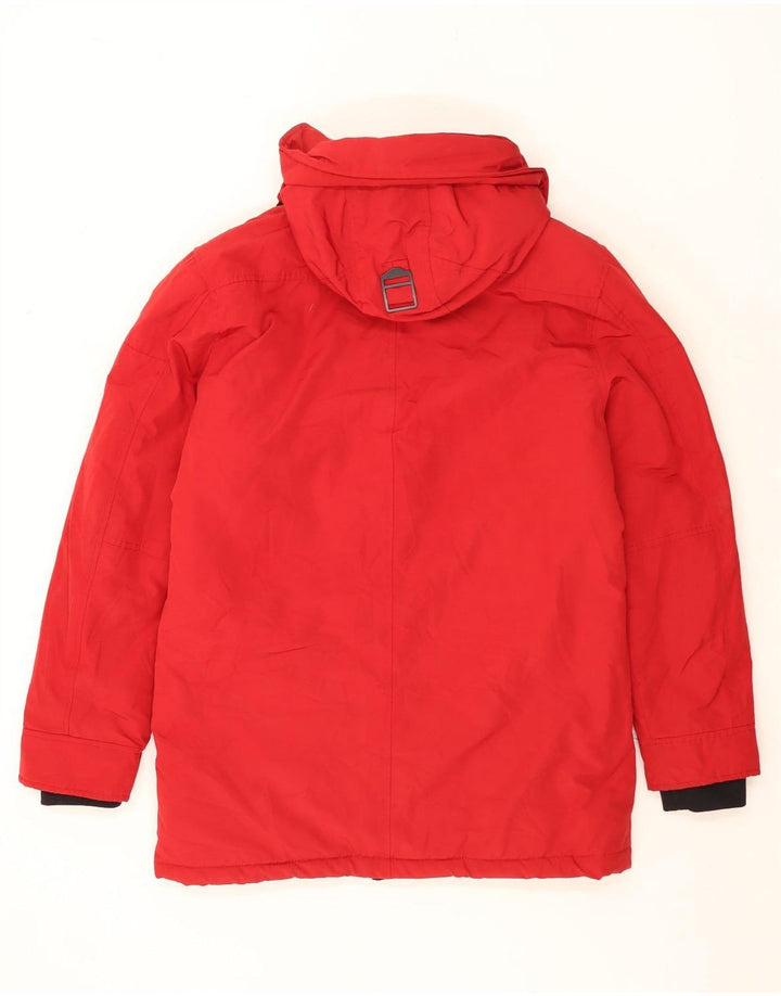 Jaqueta corta-vento masculina ZARA com capuz Reino Unido 40 grande vermelho