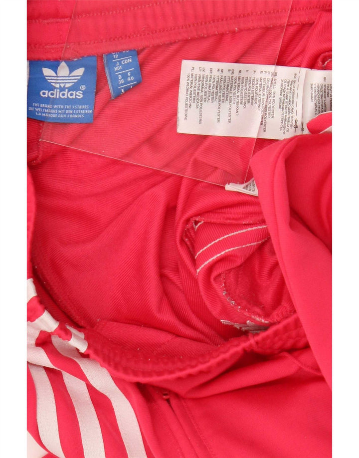 Calça de treino feminina Adidas UK 12 poliéster rosa médio