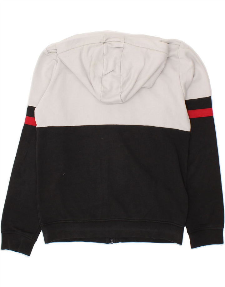 FILA Boys Zip Hoodie Sweater 11-12 Years White Colourblock Cotton Vintage Fila and Second-Hand Fila from Messina Hembry 