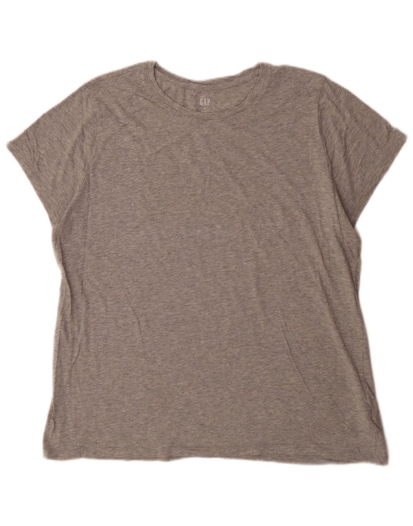Camiseta feminina Gap com ajuste favorito UK 20 2XL algodão manchado cinza