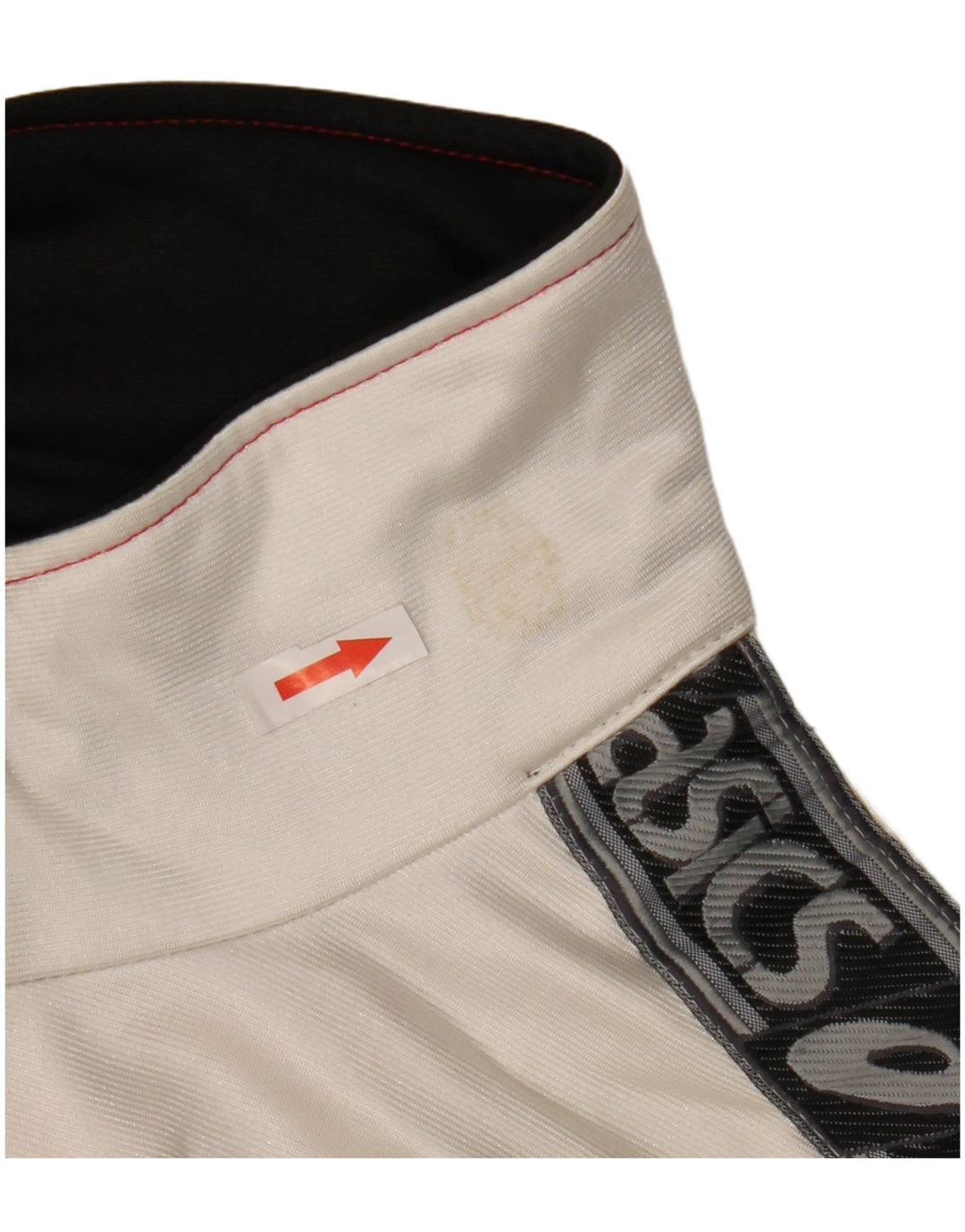 Asics Mens Graphic Tracksuit Top Jacket IT 48 Medium Red Colourblock Nylon