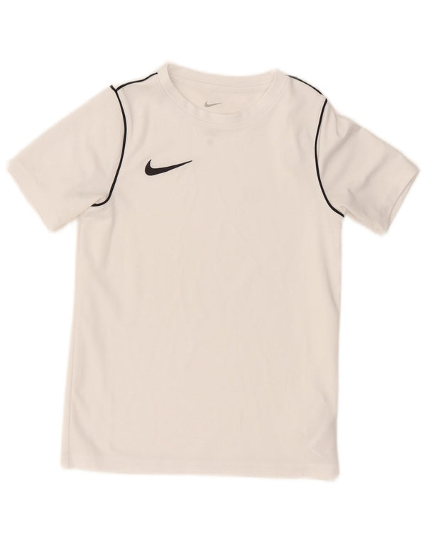 Camiseta NIKE Boys Dri Fit Top 8-9 Anos Pequeno Poliéster Branco