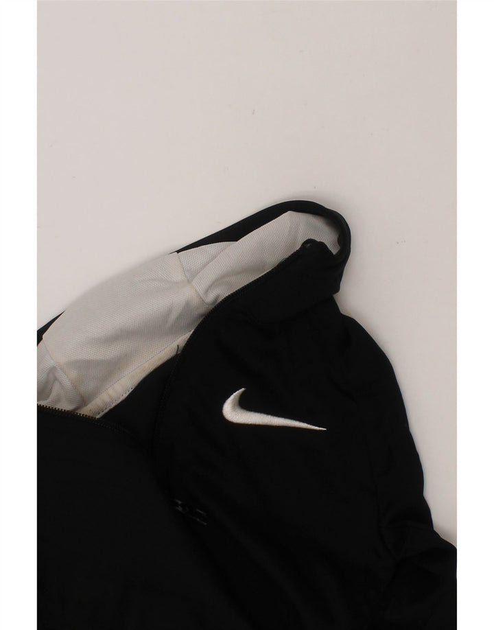 NIKE Girls Zip Hoodie Sweater 7-8 Years Black Colourblock Vintage Nike and Second-Hand Nike from Messina Hembry 