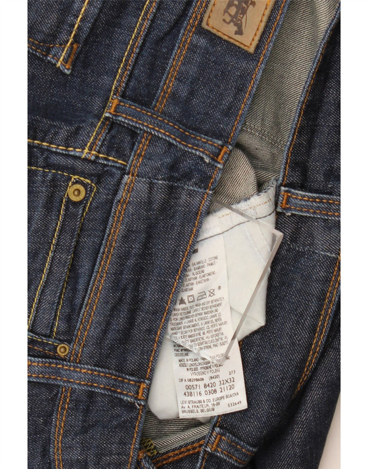 LEVI'S Feminino 571 Slim Jeans W32 L30 Azul Marinho Algodão