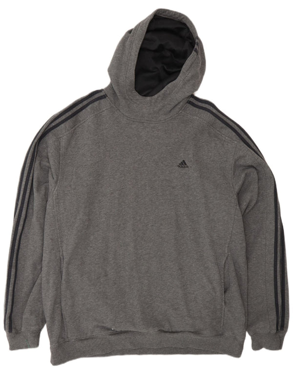 Adidas Mens Hoodie Jumper XL Cinza Fair Isle Algodão