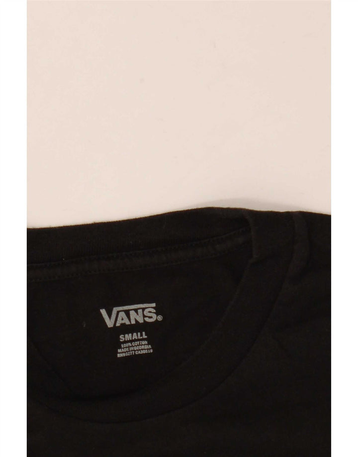 Vans Camiseta Masculina Top Pequeno Algodão Preto
