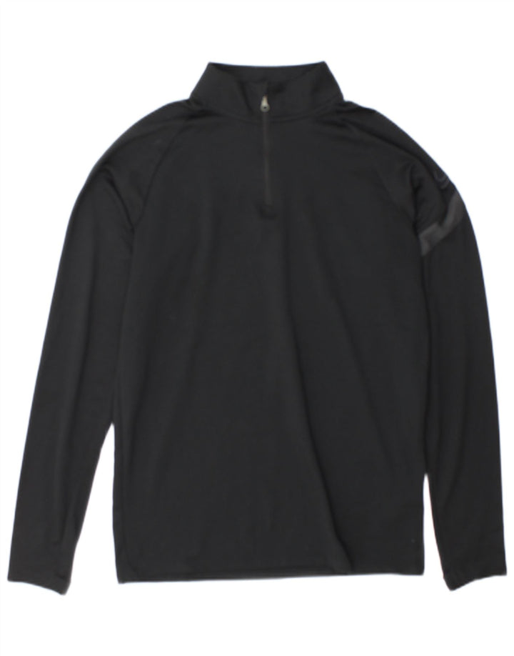 Moletom masculino Nike Dri Fit gráfico com zíper e gola alta preto