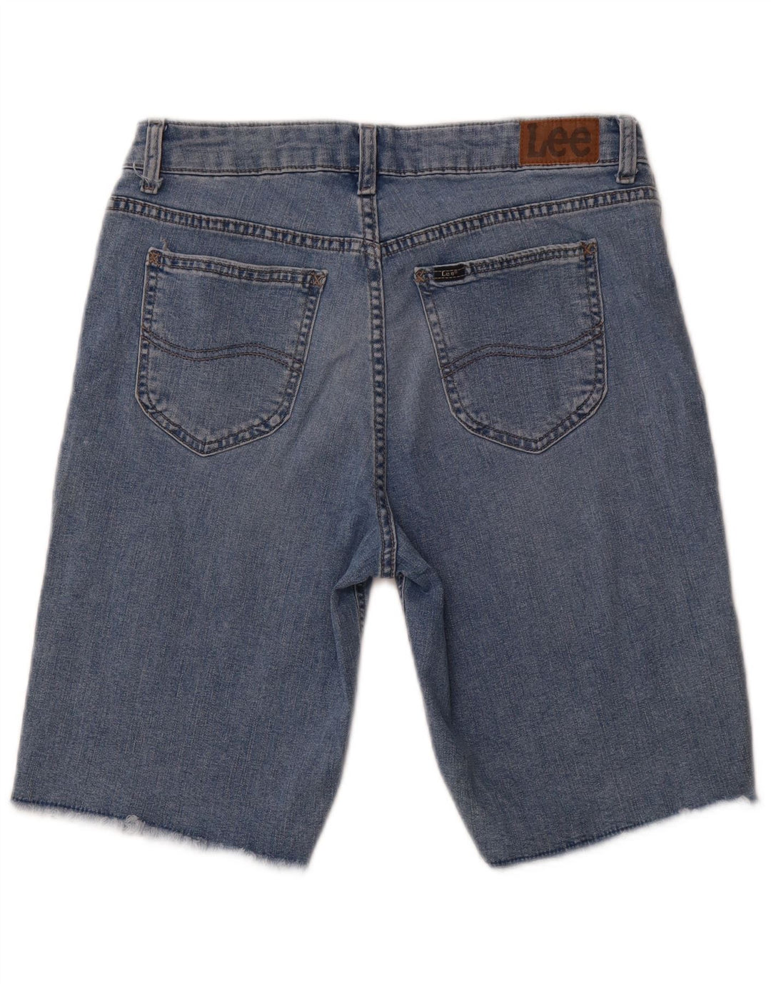 Shorts jeans feminino LEE US 12 grande W30 algodão azul