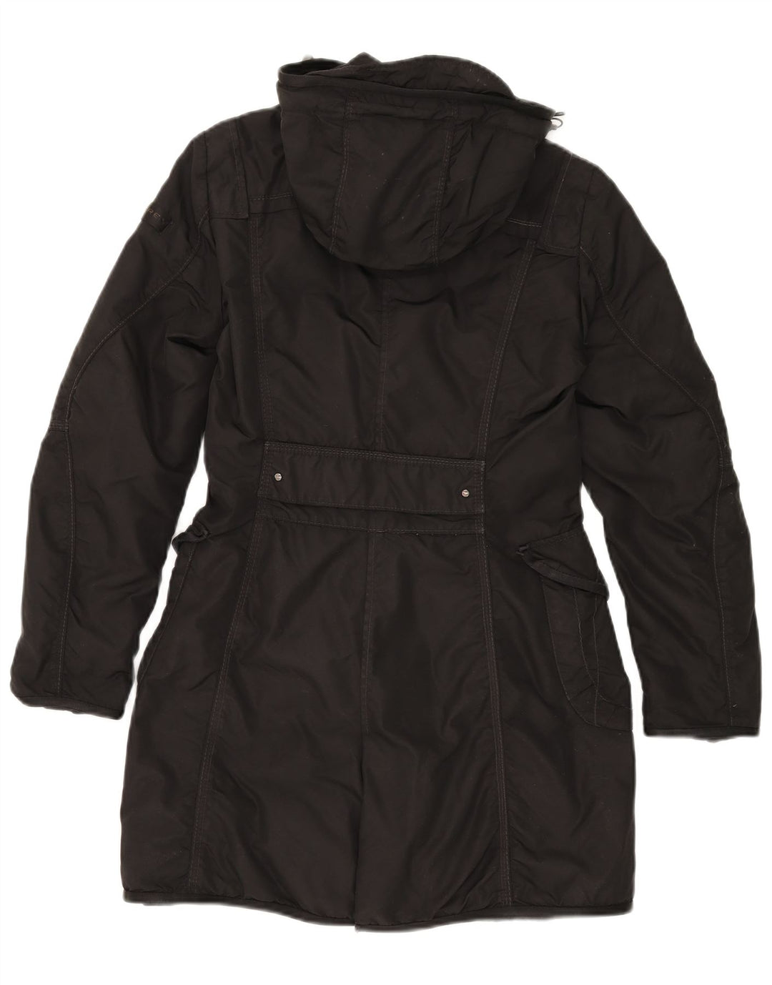 Casaco feminino acolchoado com capuz PEUTEREY IT 40 pequeno preto poliamida