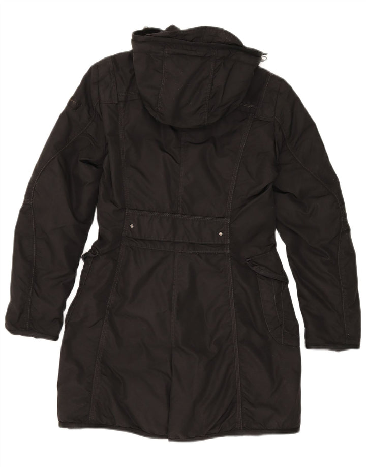 Casaco feminino acolchoado com capuz PEUTEREY IT 40 pequeno preto poliamida