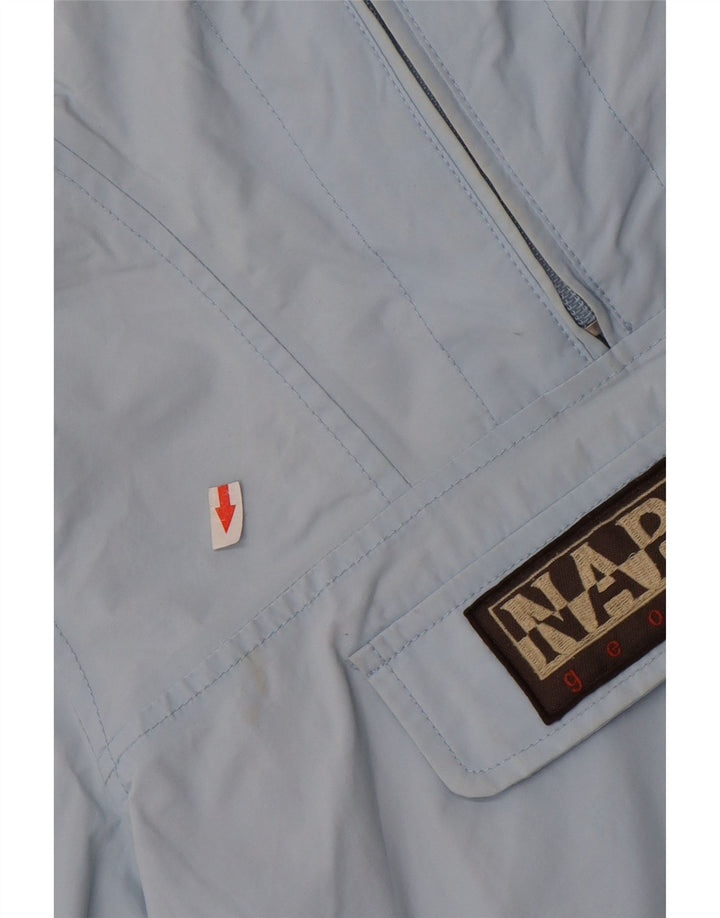 Jaqueta de chuva feminina Napapijri com capuz e capuz grande Reino Unido 10 azul pequeno