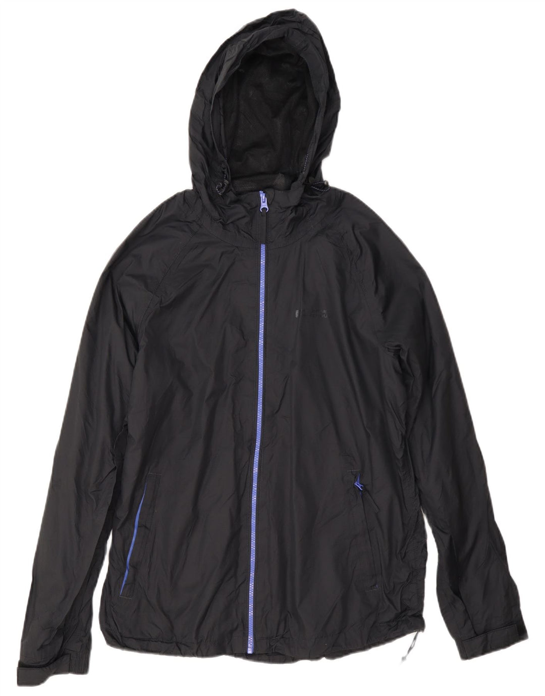 Jaqueta de chuva feminina com capuz Mountain Warehouse UK 12 nylon preto médio