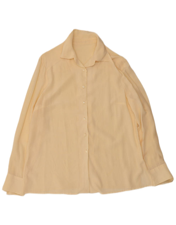 Blusa feminina vintage UK 16 grande off white