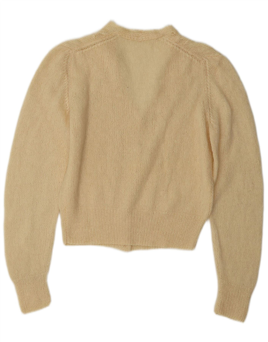 Suéter Cardigan Feminino Vintage UK 12 Médio Off White