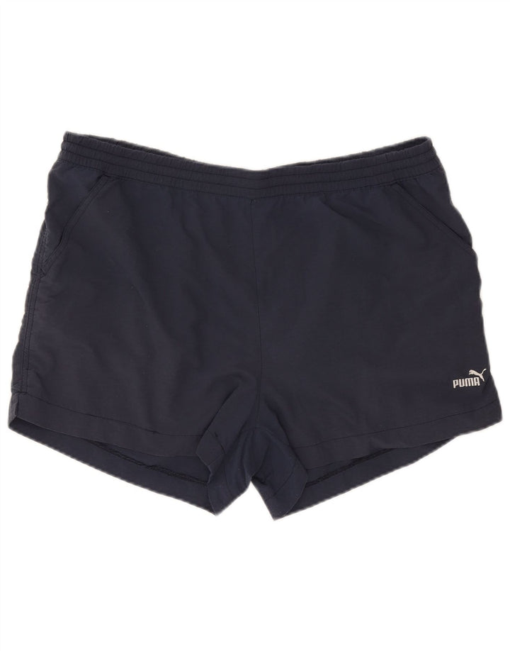 Shorts esportivos masculinos Puma XL azul marinho poliamida