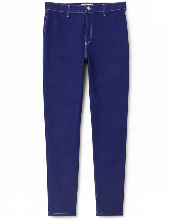 Topshop feminino Joni Slim Jeans W34 L29 algodão azul
