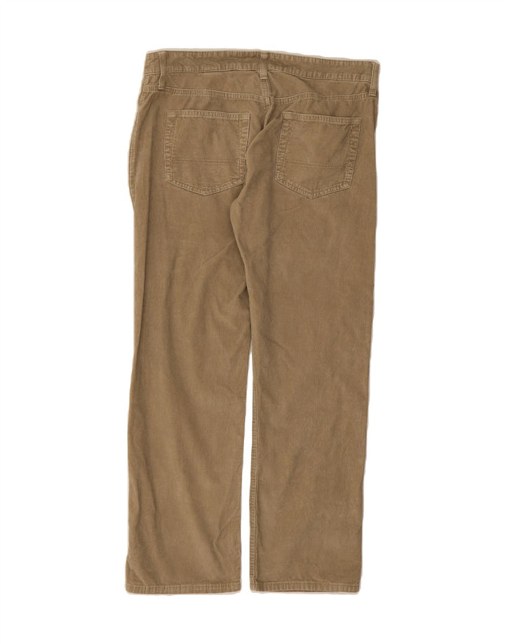EDDIE BAUER Mens Straight Corduroy Trousers W35 L30 Brown Cotton Vintage Eddie Bauer and Second-Hand Eddie Bauer from Messina Hembry 