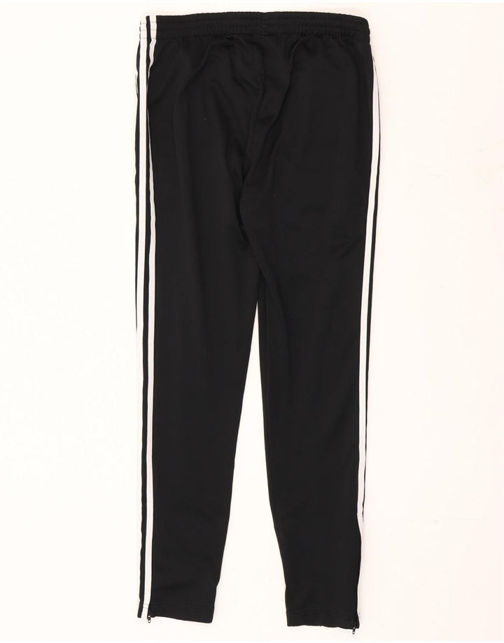 Calça de treino feminina ADIDAS UK 10 pequena preta poliéster