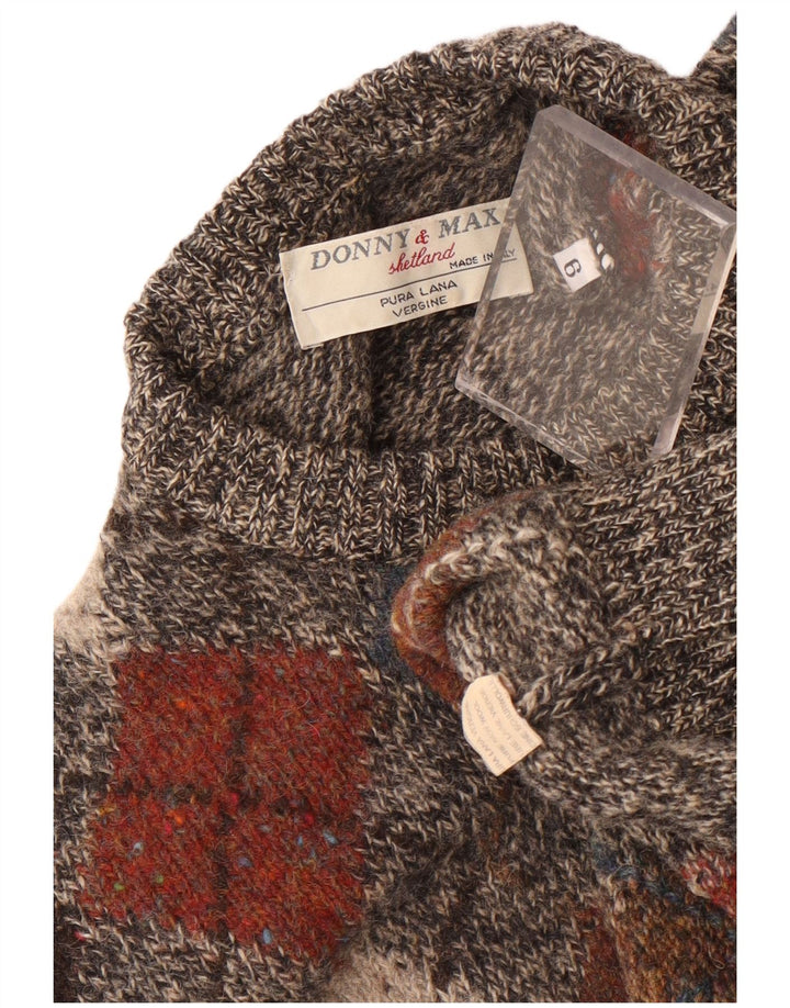 Suéter masculino Donny & Max com gola redonda, grande cinza argyle/lã diamante