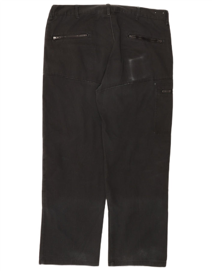 Calças cargo retas masculinas Dickies W38 L29 poliéster preto