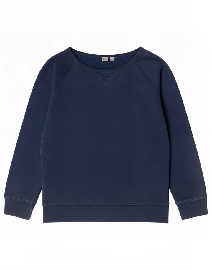 Gap moletom feminino jumper UK 14 algodão azul médio