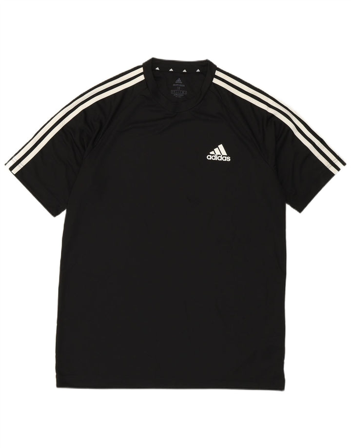 Adidas Mens Aeroready Camiseta Top Médio Poliéster Preto