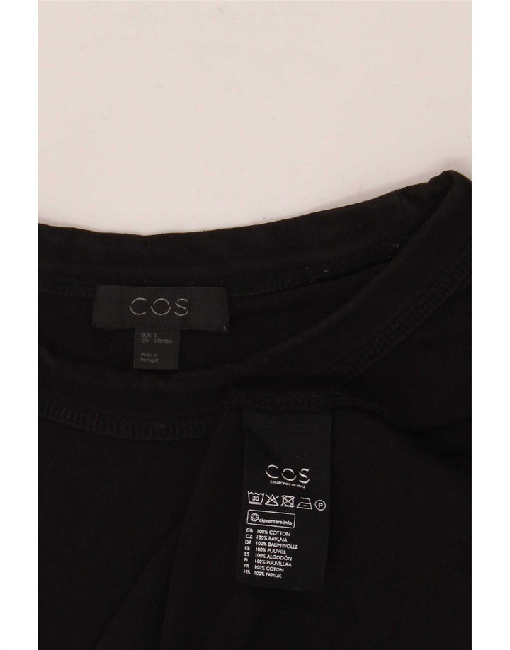Cos Camiseta masculina top pequeno algodão preto