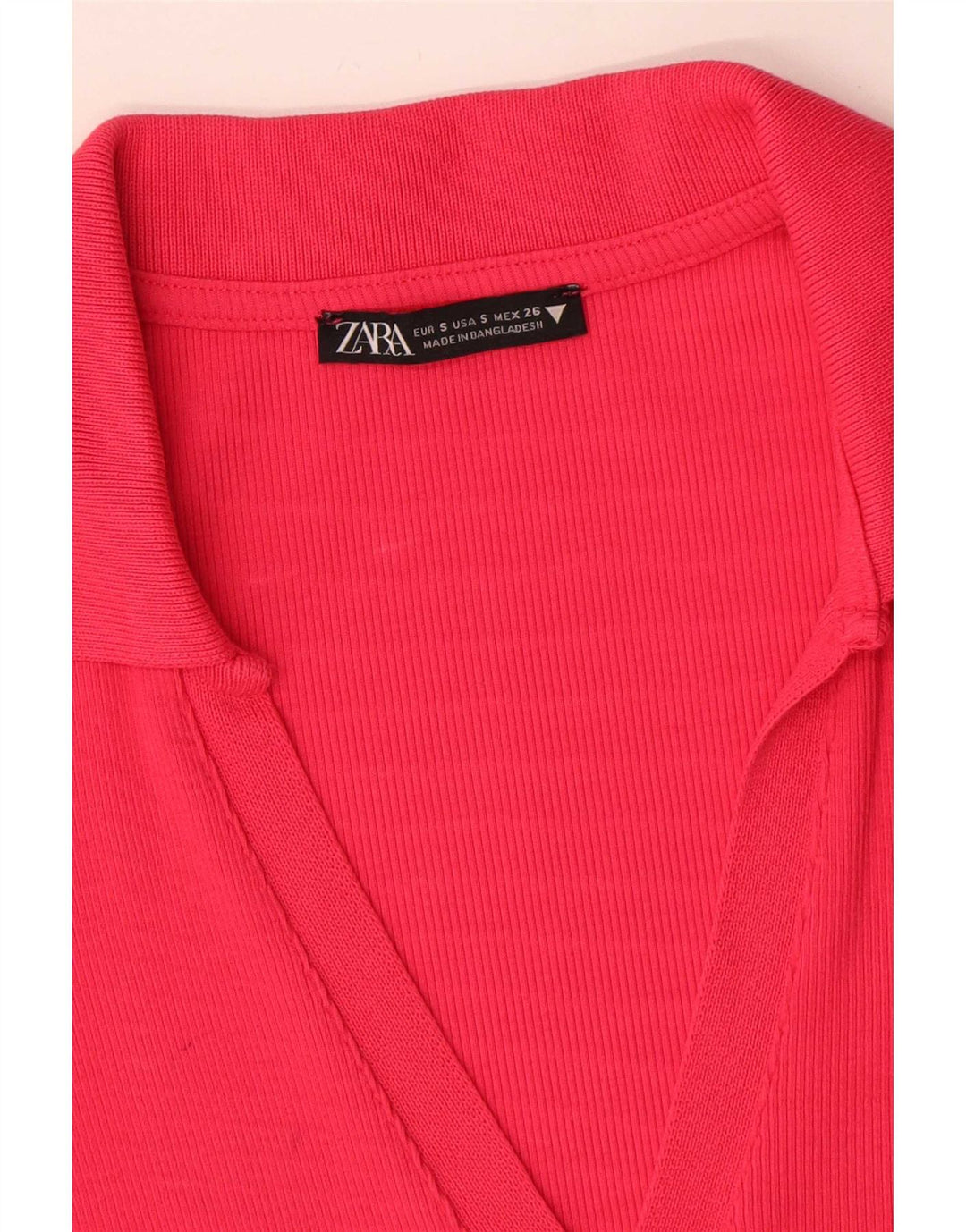 Vestido bodycon feminino Zara Reino Unido 8 pequeno algodão vermelho