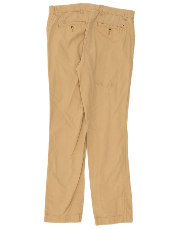 Tommy Hilfiger Calça Chino Masculina Reta W32 L32 Algodão Bege