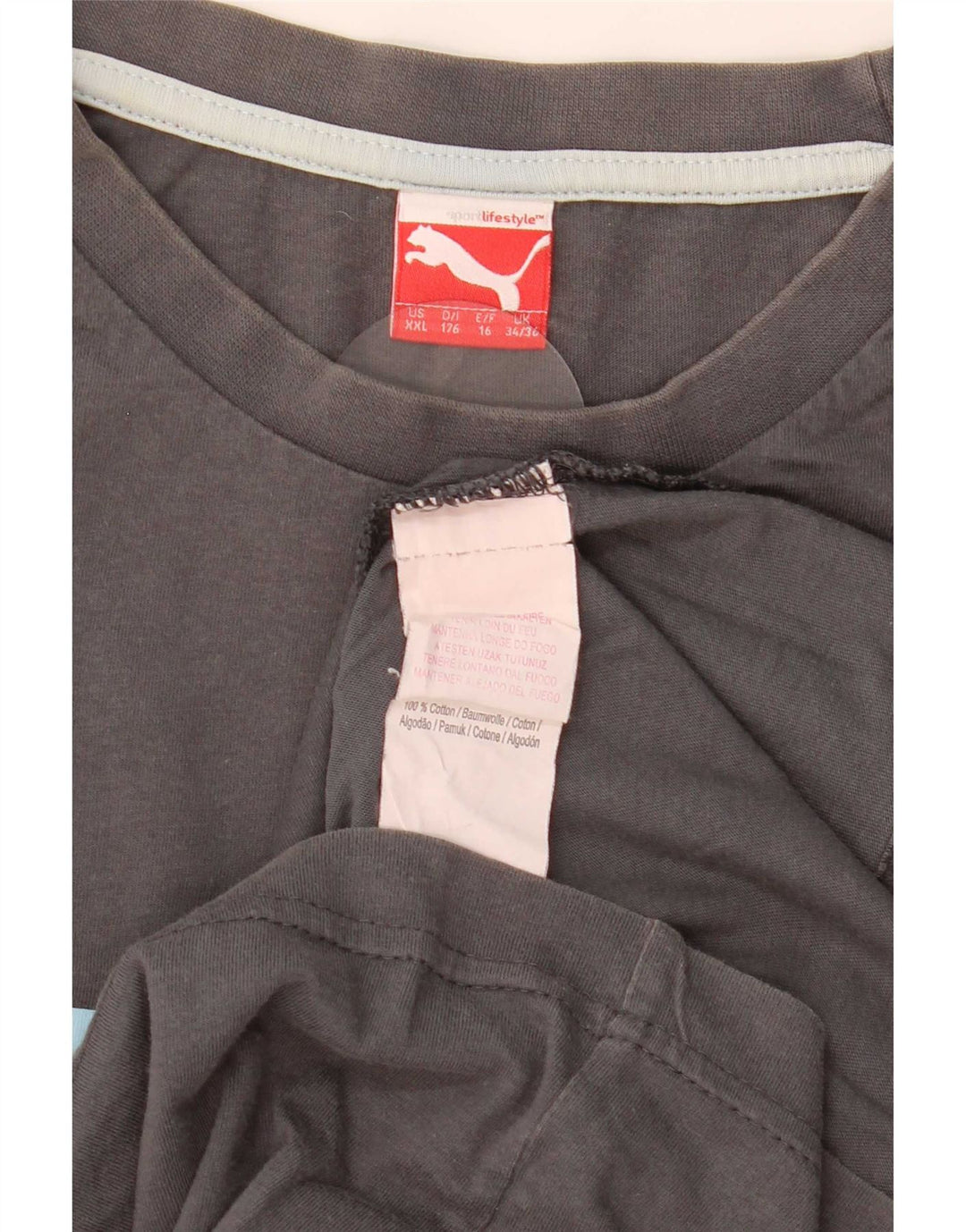 Top Puma Menino Graphic Vest 15-16 Anos Cinza Algodão